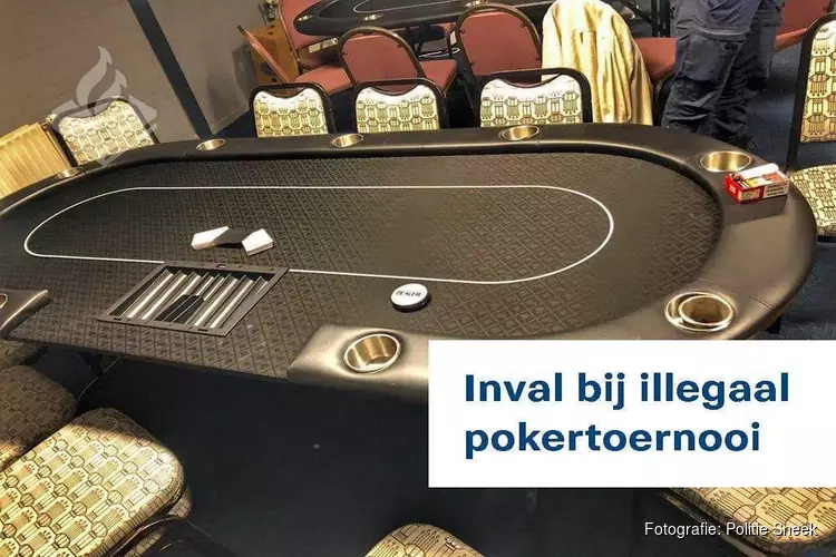 Politie Sneek doet inval bij illegaal pokertoernooi. Tien keer proces-verbaal