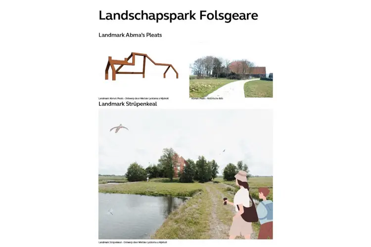 Kunstwerk op erf Abma’s Pleats in Folsgare